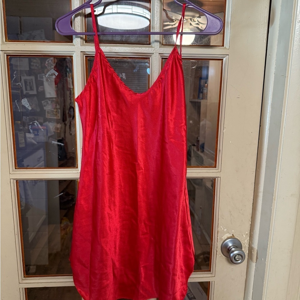 Vintage Honors Intimates red slip dress